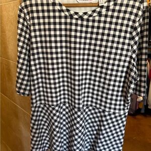 Isaac Mizrahi Black and White Gingham Tunic